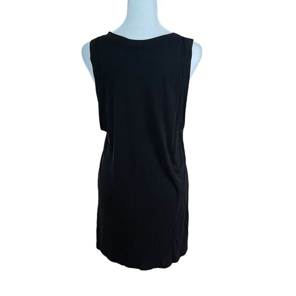 GAP Womens Plus 2XL Blouse Sleeveless Long Tank Solid Black Soft Stretch Tee - Picture 5 of 10